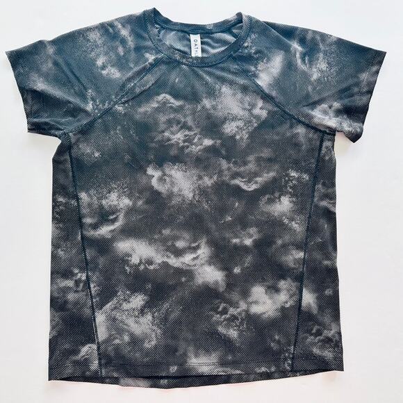 Athleta Ultimate Train Printed Tee Digi Camo Grey Black Size XS Short Sleeve - Picture 2 of 8